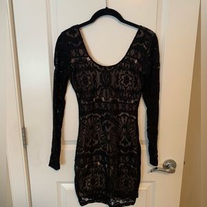 Black lace dress